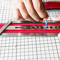 Leather Belt Positioning Auxiliary Ruler Stainless Steel Handmade Punch Hole Spacing Template Tool Triangle and Water Drop Hole