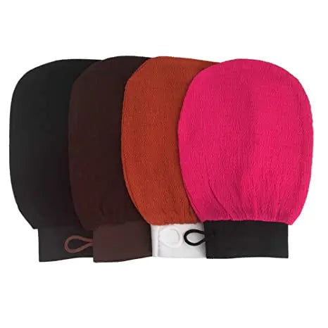 Custom Logo and Packing Stretchy Wristband Bath Gloves Exfoliating Body Wash Scrub Gloves With String Loop Design for Shower