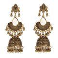 Indian Vintage Bollywood Gypsy Gold Plated Boho Bell Earrings Traditional Jhumka Jhumki Earrings for Women and Girls