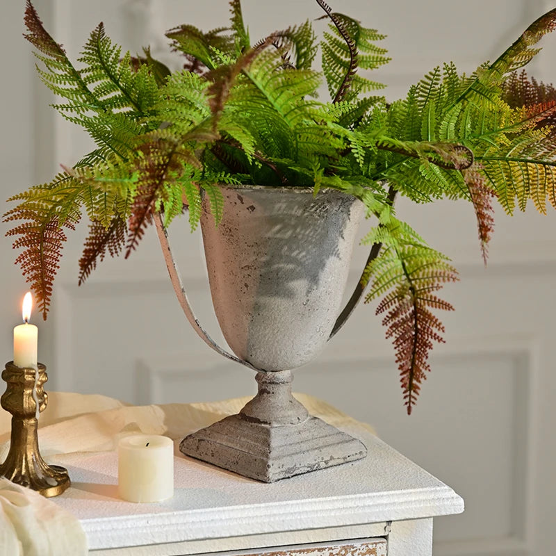 INNOVA Classic Rustic Metal Vase Flower Planter Jars Handmade Unique Design Home Decor for Wedding Decoration