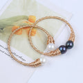 Luxury Design Natural Edison Round Shape Pearl Freshwater Pearl Bracelet