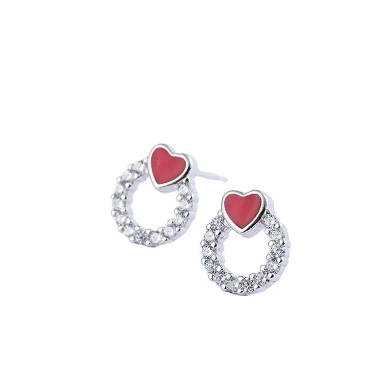Factory Wholesale Round Earrings 925 Sterling Silver Earrings for Women Statement Jewelry Lover Earrings