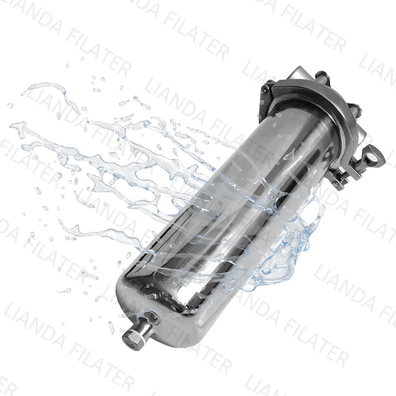 LIANDA 304 Stainless Steel SS 10 20 30 40 Inch Liquid Water Cartridge Filter Housings New Condition Multi Bag Filters