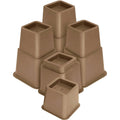 Elevation in Heights Heavy Duty 3 5 8 Inch Plastic Bed Risers Adjustable Furniture Risers Set of 8