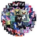 50pcs Butterfly Psychedelic Stickers for Scrapbook Cool Trippy Butterfly Stickers Colorful Waterproof Vinyl Decals