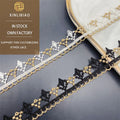 Lolita Lace Can Be Worn Webbed Lace Garment Accessories Two-tone Black Gold Spot Gold Thread bar Code Gold Lace