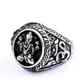 SS8-672R Steel Soldier Geneisha Stainless Steel Ring Amulet Viking Titanium Steel Religious Jewelry 2021 Friend Gift