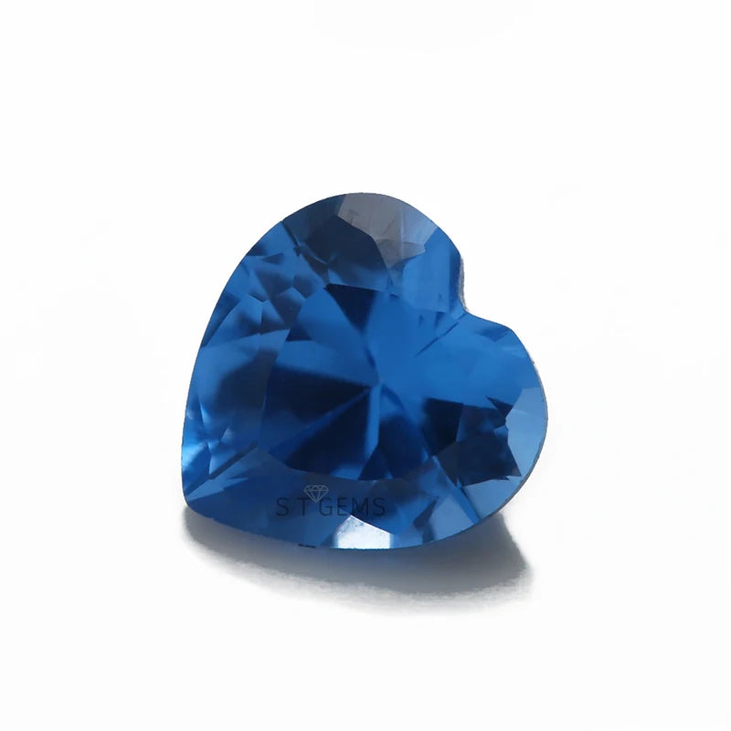 Loose Gemstones Aquamarine 109# Blue Spinel Heart Shape Stones