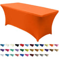 Universal Custom Logo Rectangle Advertising Party Wedding 4FT 6FT 8FT Polyester Spandex Elastic Table Covers