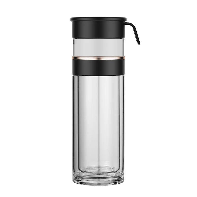 350ml Custom logo Double Wall Intelligent Digital Flask Smart Glass Tea Cup Water Bottles With LCD Temperature Display