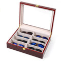 Premium 8 Grids Optical Glasses Box Transparent Cover Eyeglasses Display Case Convenient Eyewear Tray Organiser