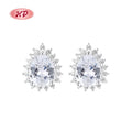 Elegant Wholesale Silver Stud Earrings Vintage Non Tarnish Womens 925 Silver Earring Women's AAA Zircon Drops
