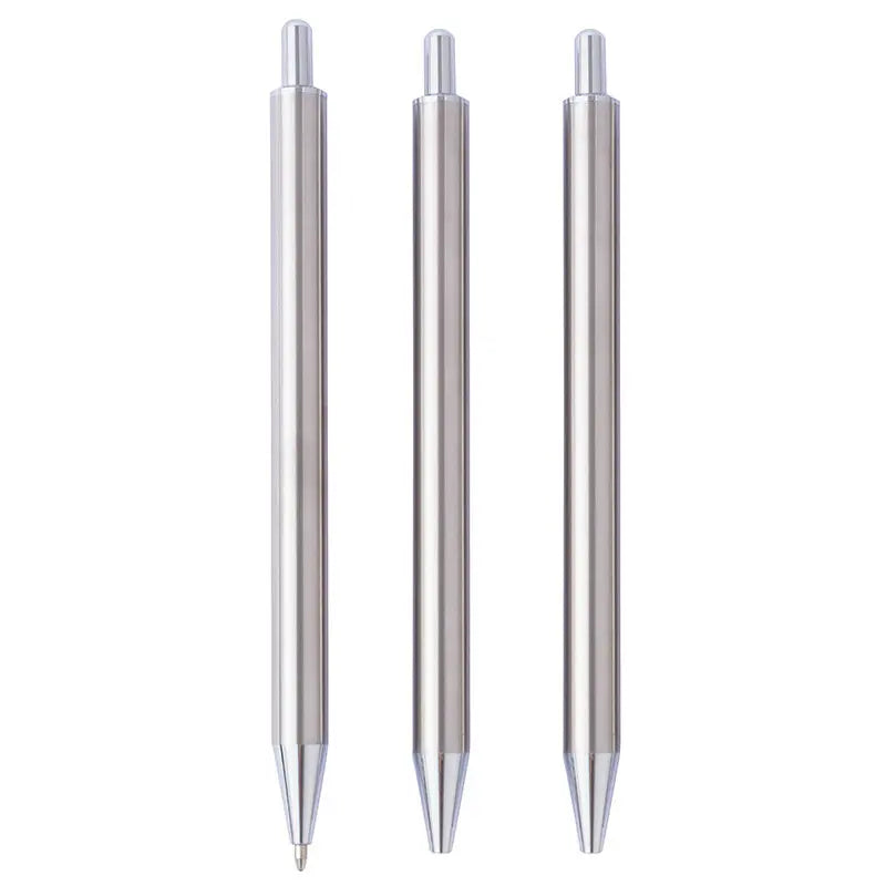 Click Silver Stainless Steel Pen Custom Wedding Gift Diy Personalized logo Epoxy Resin Glitter Pens Stainless Steel Pen