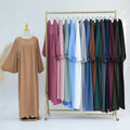 Loriya Wholesale Islamic Clothing Dresses Women Solid Color Modest Dress Butterfly Sleeve Abaya Designs Abaya Women Muslim Dress