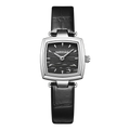 Luxury Brand Women Quartz Waterproof Stainless Steel Leather Watch OEM Supply Fashion Business Wrist Lady Analog Black Watch