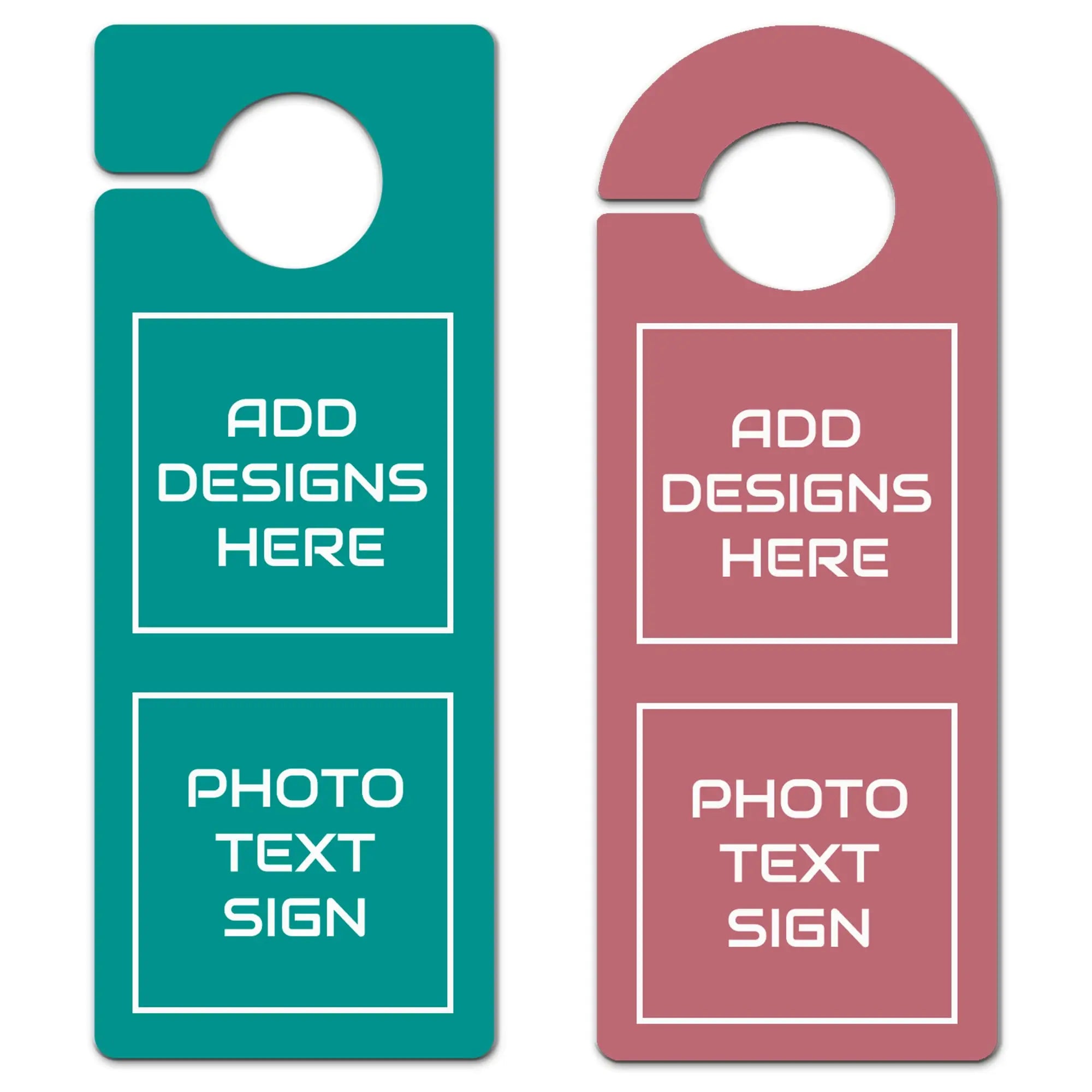 Custom Printed Paper Door Hangers Die Cut Design with Logo for Hotel and Business Advertising