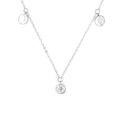 New Fashion Fine Jewelry Rhodium Plated Moon Star 925 Sterling Silver Moissanite Diamond Charm Necklace Women Gift
