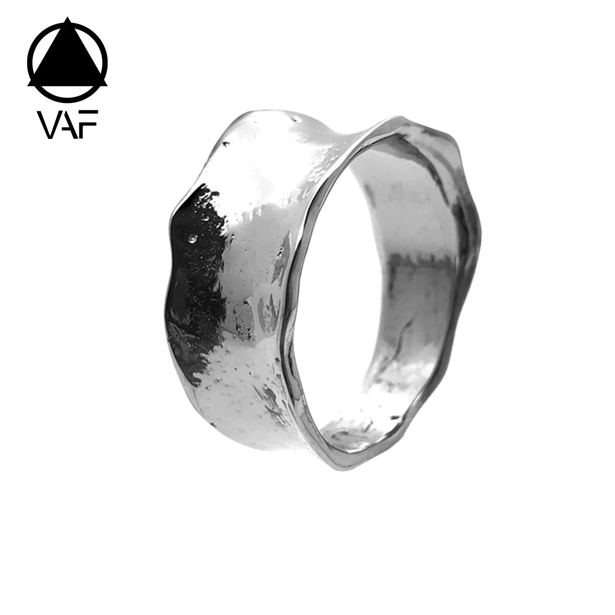 VAF Bagues Pour Hommes Acier Inoxydable Anillos Hip Hop Stainless Steel Geometric Irregular Ring for Men