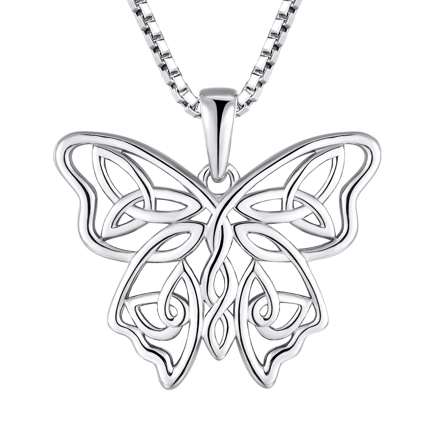 LULUFOCUS Wholesale Factory 925 Sterling Silver Pendant Jewelry Women Animal Custom Butterfly Pendant Necklace
