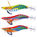 2.5# HENGJIA Wholesale High Quality 10.5CM 12.2G Luminous Squid Fishing Lure Squid Lure Wood Shrimp Squid Jig Fishing Lures