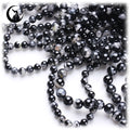 Zhe Ying 6/8/10mm Black Tourmaline with Quartz Beads Black Tourmaline Stone Beads