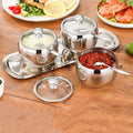 1/3 Piece Set Stainless Steel Seasoning Jars Sugar Salt Seasoning Jar Seasoning Container Glass Lid With Spoon Spice Jar Set