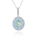 W0759P Abiding Shield Tarnish Free Value 925 Silver Prasiolite Green Amethyst Gemstone Pendant Wholesale