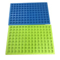 126 Trays Small Square Blue Green Silicone BPA Free Simake Ice Cube Mold with -40C Freezer Proof & 220C Heat Resistant