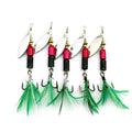 8CM 10G Wholesale Factory Price Metal Spoon Lure Artificial Spinner Bait with Feather Hook