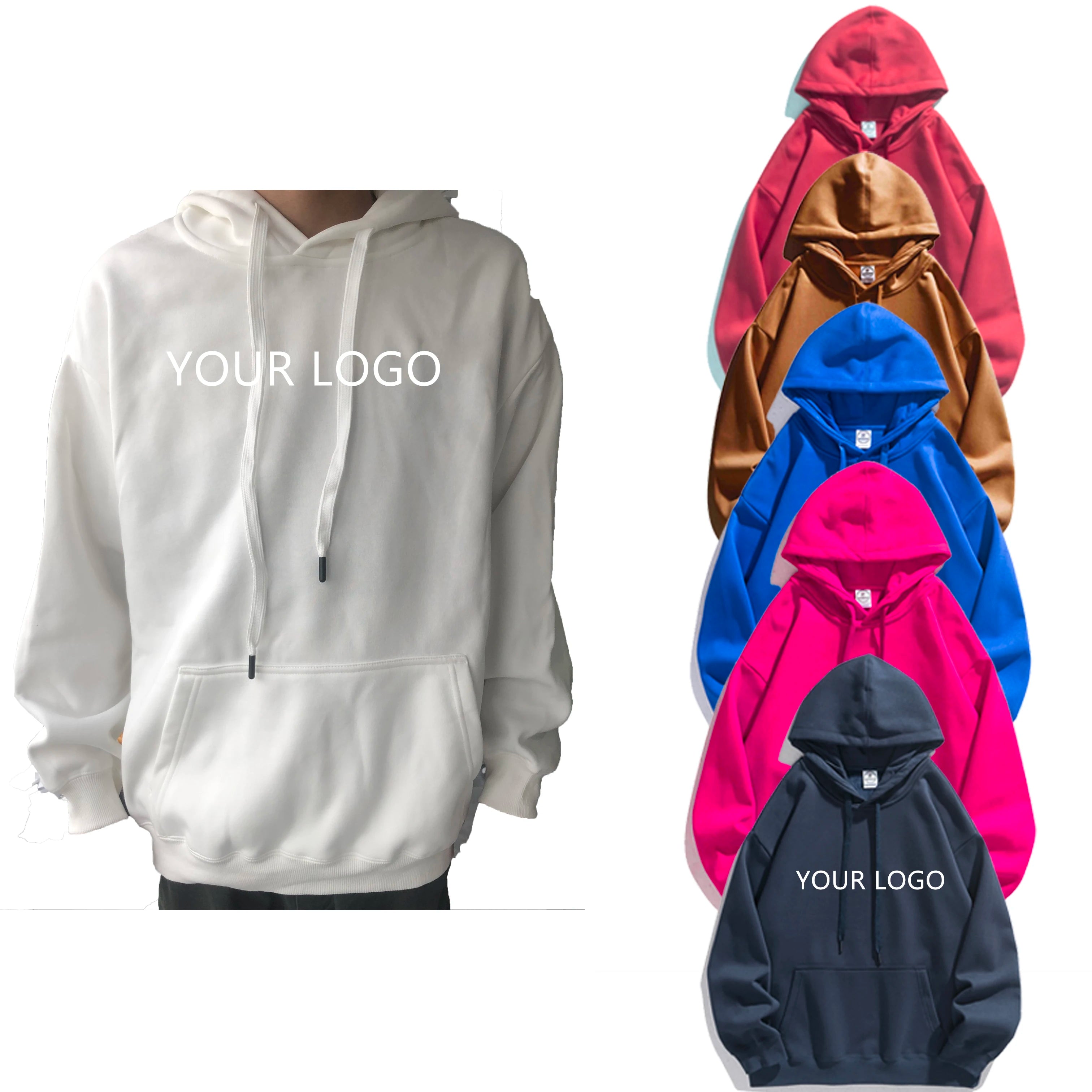 BLANK PLAIN HOODIE for PRINTING OVERSIZED HOODIE WHOLESALE MANUFACTURERS STREET WEAR STYLE MEN'S HOODIES