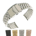 Classic 5 Beads 20 22 mm Adjustable Replacement Metal Stainless Steel Watch Strap Watch Band for Diving