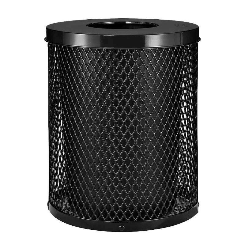 Commercial Outdoor Dog Park Products Metal Mesh Garbage Trash Can Dog Park Equipment Waste Bin Receptacle
