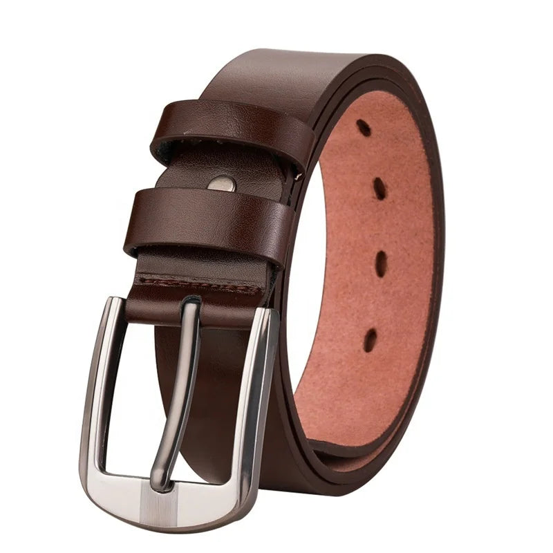Fashion Mens Genuine Split Leather Belt Business Jeans Belt With Pin Buckle by Big Sale