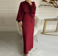 Enyami Abaya Malaysia 2XL Elegant Classic Casual Robes Afghan Long Lantern Sleeves Islamic Muslim Maxi Women Dress