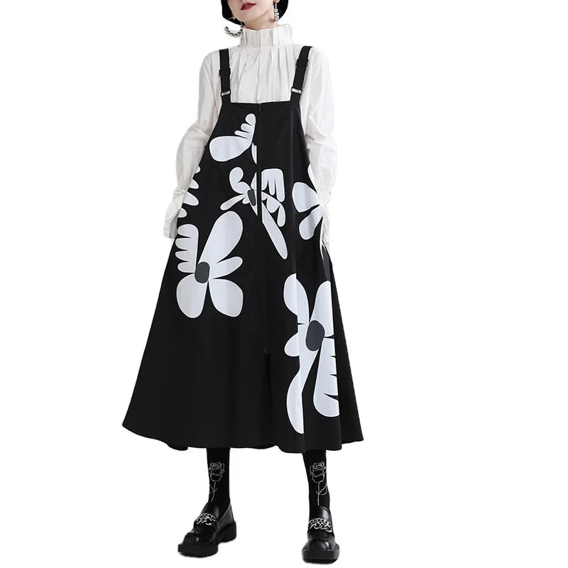 New Autumn Fashion  Loose Dress Girls Fall O-neck Long Sleeve Black Dresses