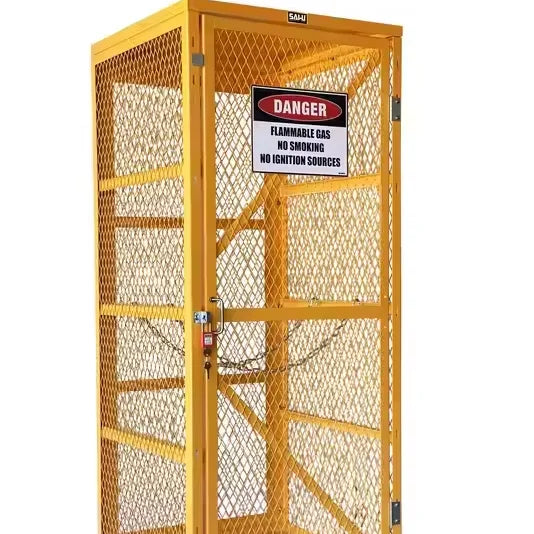 Factory Customized Heavy Duty Industrial Galvanized Storage Cage Wire Mesh Cage Stackable Cylinders Gas Bottle Stillage