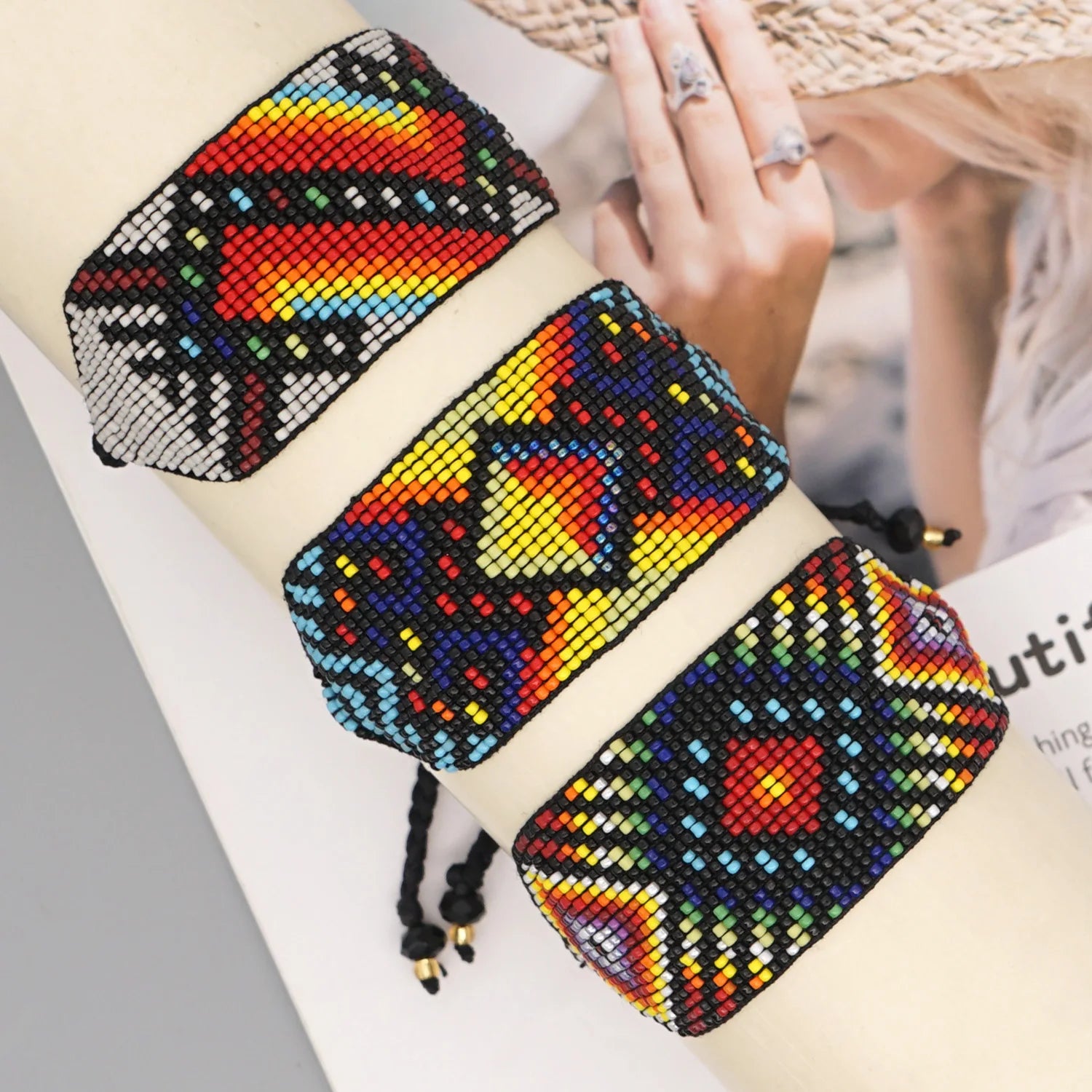 Go2boho New Trendy Boho Surfer Bracelet Handmade Summer Beach Jewelry Geometric Diamond 15/o MGB Bracelet