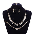 Dropshipping Cubic Zircon Dining Room Luxury Necklace Sets Mothers Day Personalized Gifts Gold Filled Jewelry BN7891