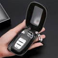 Visual PVC Window Leather Stylish Zipper Car Key Bag Large Capacity Keys Organizer for Home Office and Travel