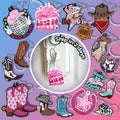 Wholesale Western Cowboy PVC Key Chains Custom Fashion Accessories Cow Girls Boot Charms Keychains for Bags & Backpacks