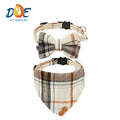 Doe Pet Collar Plaid Bow Tie & Bandana Cat Collars with Bell for Cats Soft Adjustable Cute Pet Accessories for Cats Small Dogs