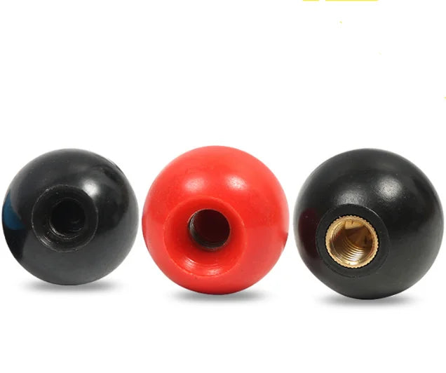 M5 M6 M8 M10 M12 M16 Plastic Round Hand Ball Knob with Brass Insert Nuts