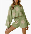 Oem Odm Waffle Long Sleeve Custom Pajama Soft Breathable Viscose Pajamas for Women Set Fashion Lounge Wear