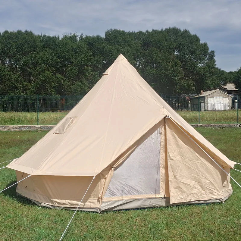 Outdoor Waterproof 3-4 Person Family Cotton Canvas Spring Bar Tent Kodiak Canvas Camping Tent