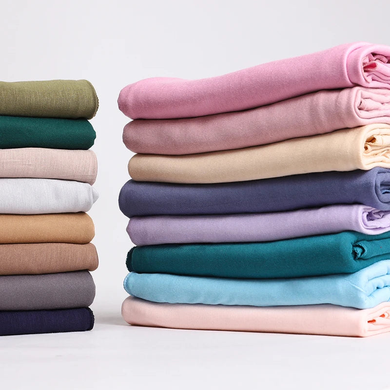 Wholesale  Scarf Women Hijab Jersey 60*170cm Muslim Light Color Hijab