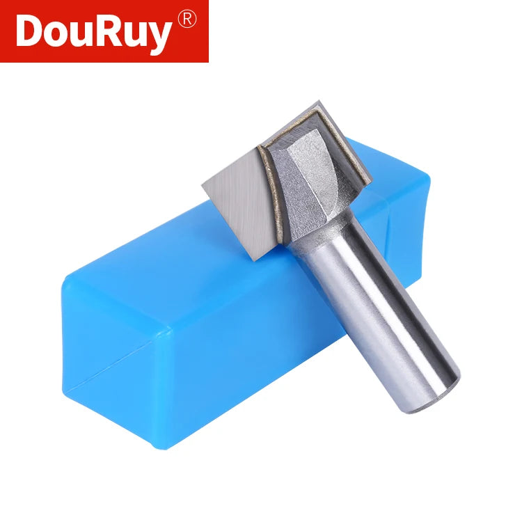 DouRuy 6mm 8mm 12.7mm Shank CNC Clean Bottom Router Bits Clean Bottom Milling Cutter for Wood Surfacing Router Bit Tools