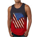 Quality 100% Polyester Fitness Undershirts 3D Printed Summer Short Sleeve Tank Top Anti-Pilling Breathable Front Logo Low Men's