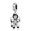 NEW 925 Sterling Silver Magic Boy Pendant Fit for DIY Making Bracelet or Bangle Funny Boy Charms Fine Jewelry Gift SCC2082