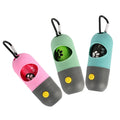 Flashlight Design Dog Waste Bag Holder Dispenser Pet Poop Bag Holder for Leash With Carabiner Clip for Lead Leash