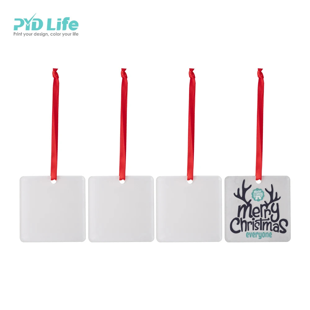 PYD Life Wholesale Blanks Sublimation Christmas Gift Home Tree Hanging Decoration Acrylic Ornaments